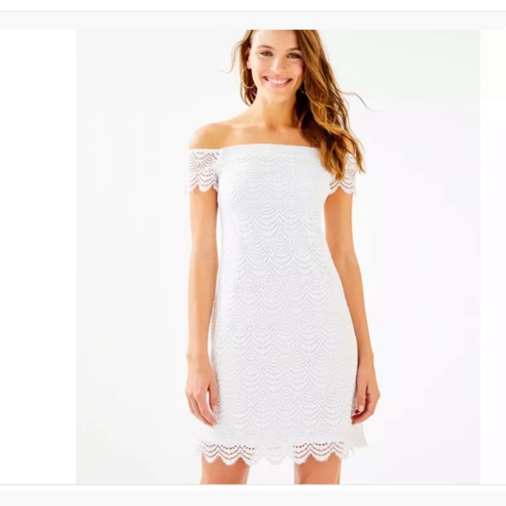 Lilly Pulitzer JADE DRESS-Scalloped Shell Lace l